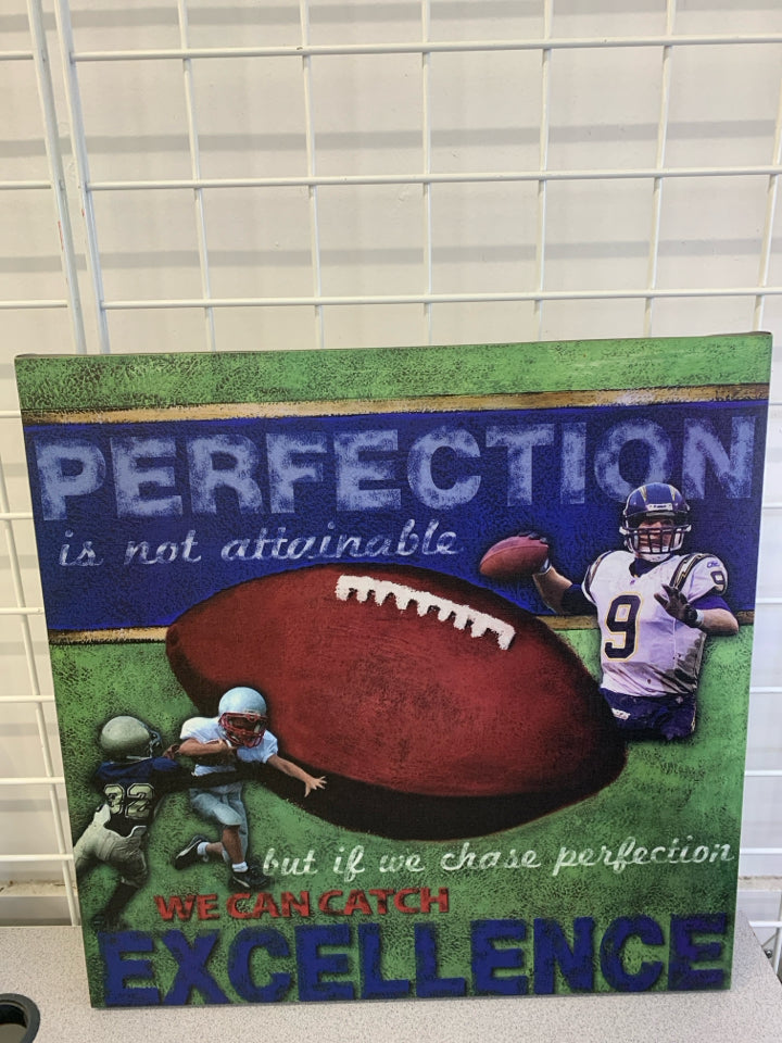 "EXCELLENCE" FOOTBALL CANVAS.