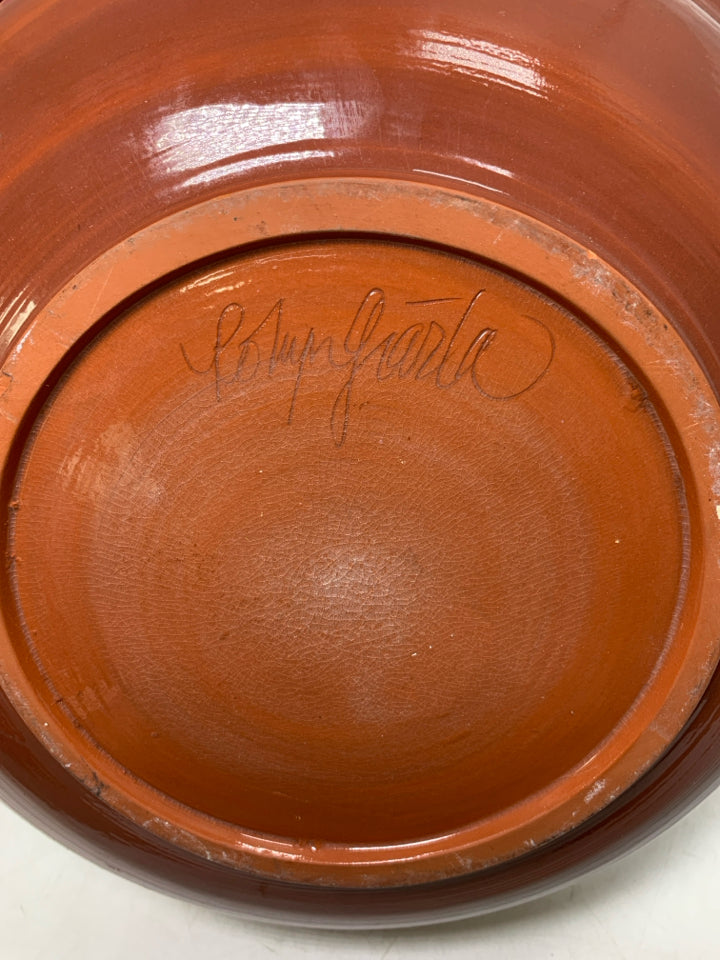 BLUE STAR NIGHT SCENE W/ GRASS SERVING BOWL.