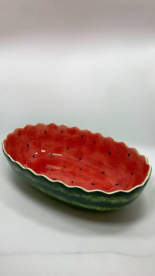 LARGE CERAMIC WATERMELON BOWL.
