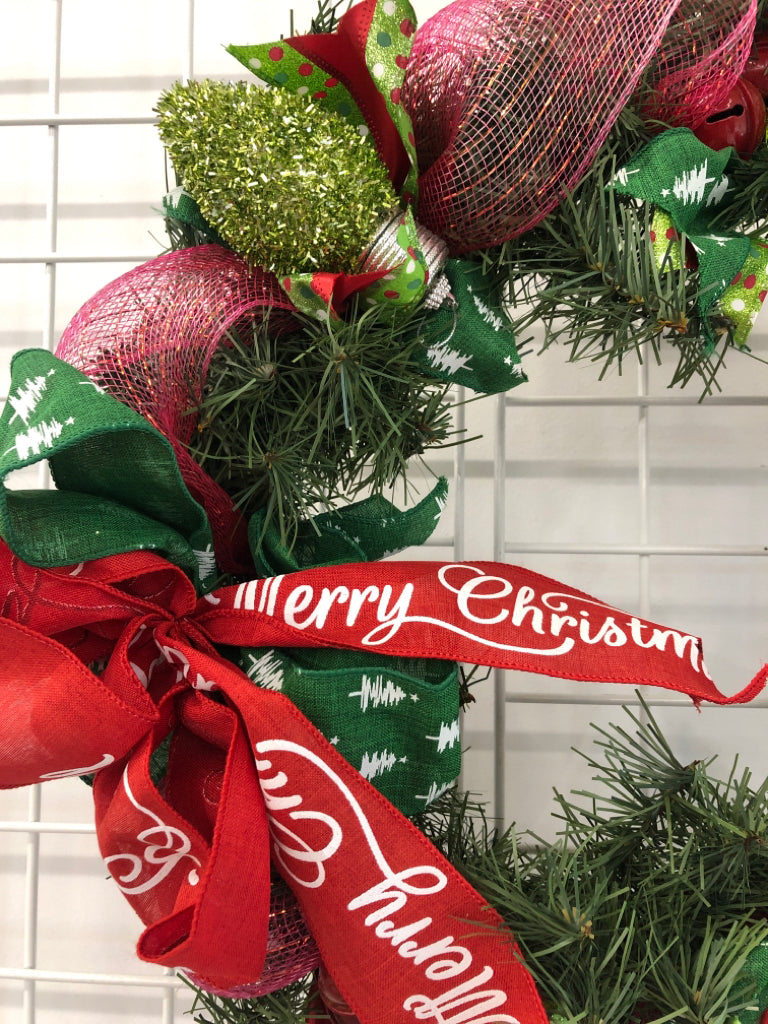 JUMBO CHRISTMAS LIGHT WREATH.