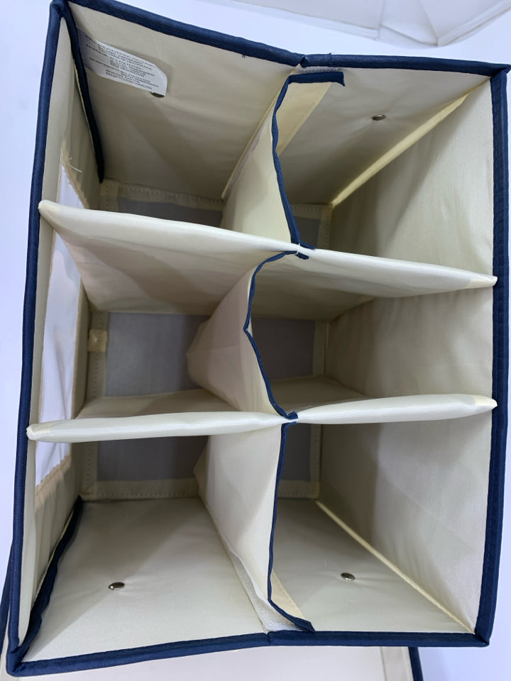 CREAM CANVAS STEMWARE CADDY W/TOP.