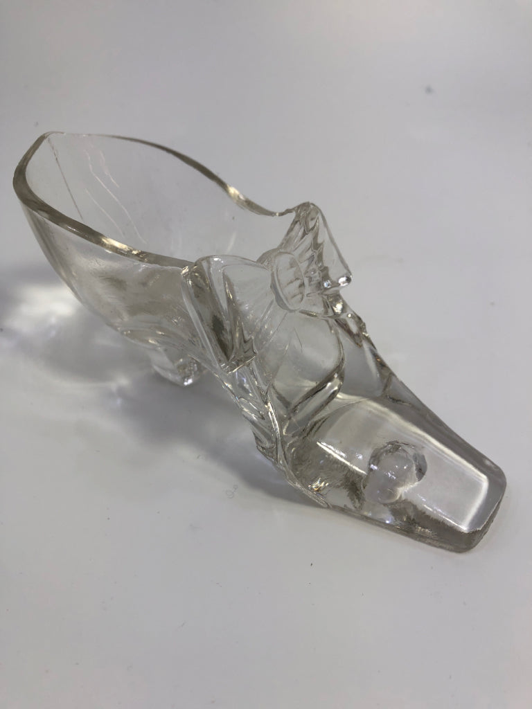 VTG CLEAR GLASS SLIPPER-GILLINDER & SONS.