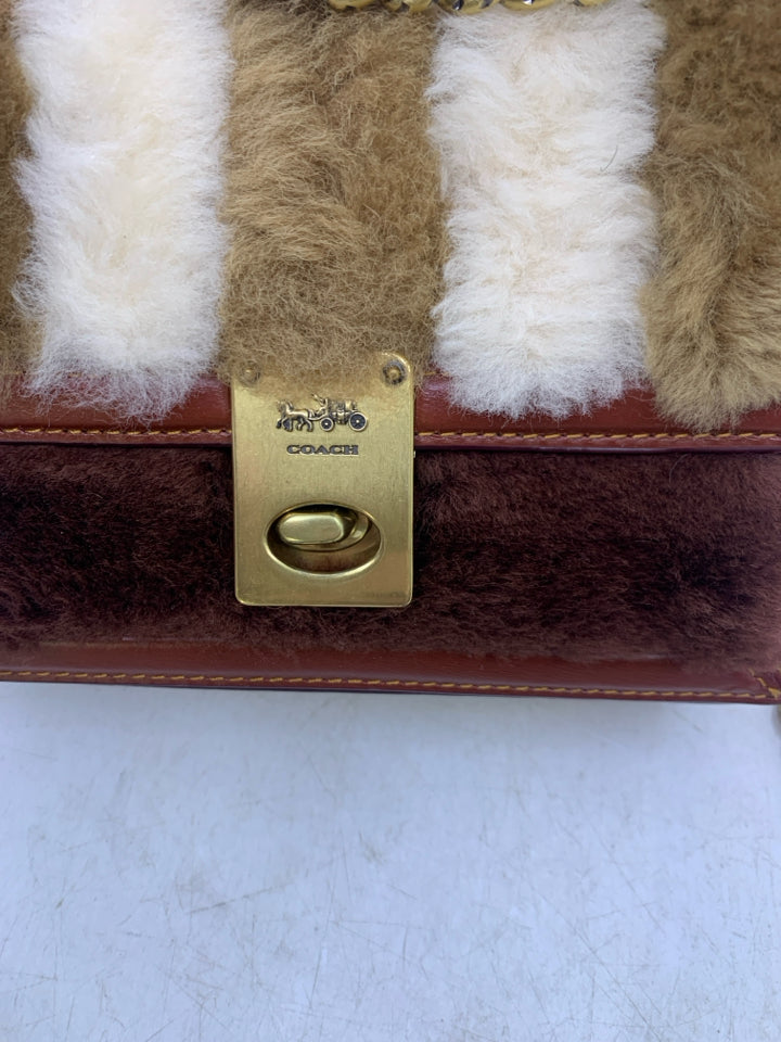 Coach C0704 Hutton Shoulder Bag w Patchwork & Sleeper Dust Bag