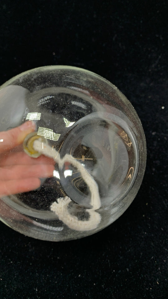 MED CLEAR GLASS OIL LANTERN BALL.