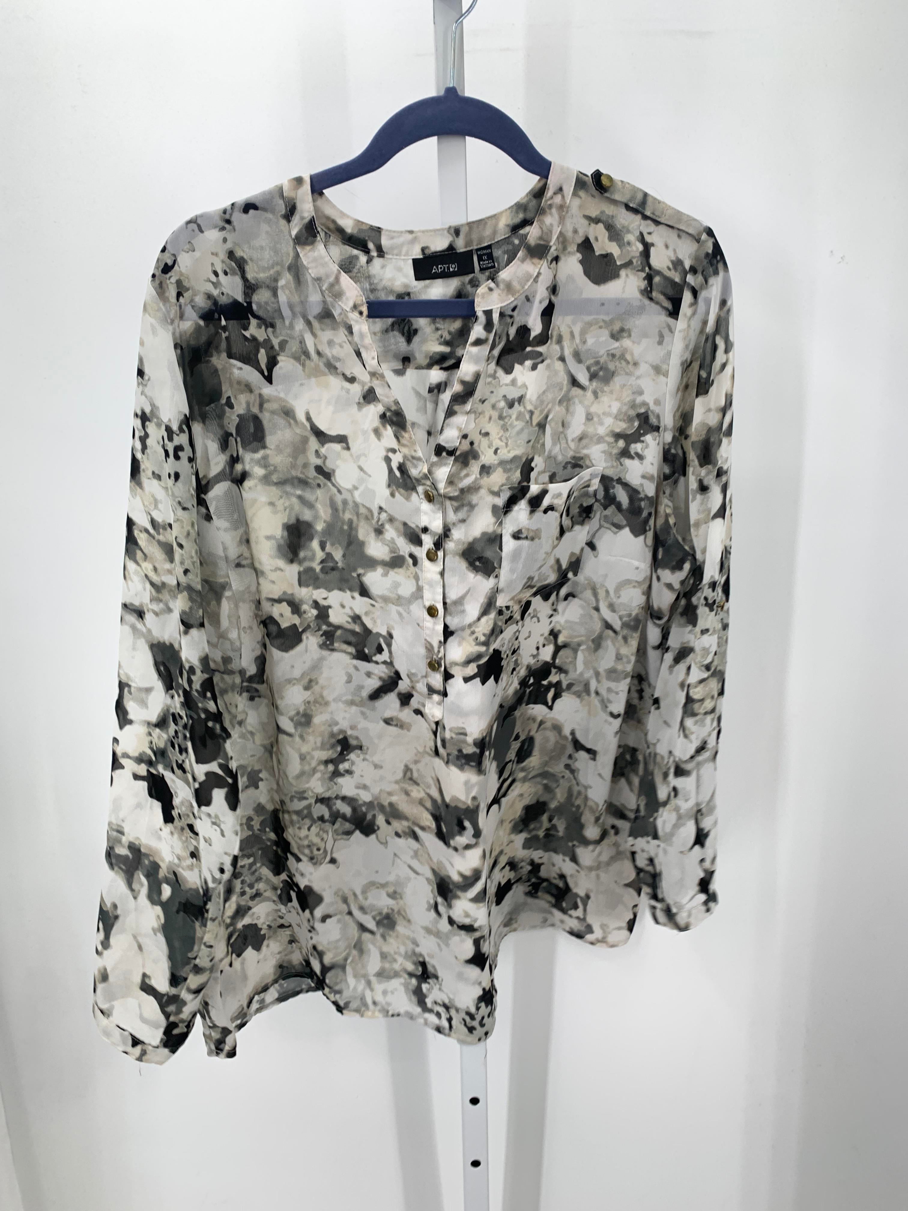 Apt. 9 Size 1X Womens Long Sleeve Shirt