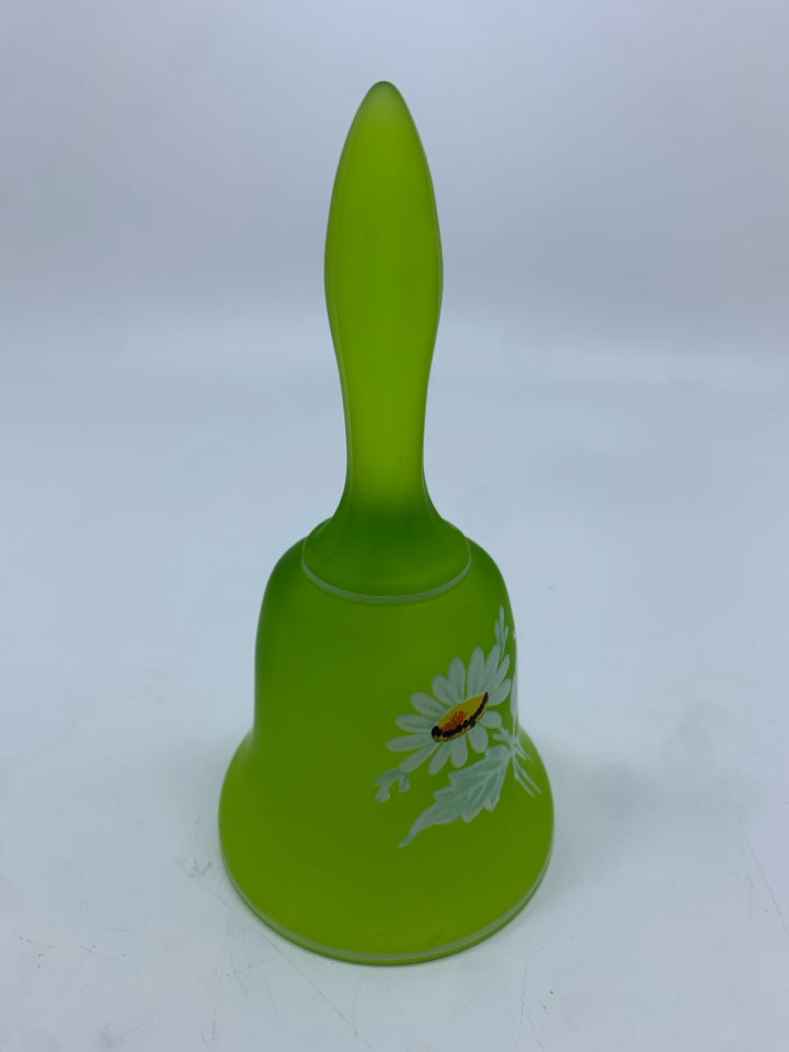 VTG GREEN MIST DAISY PAINTED BELL.