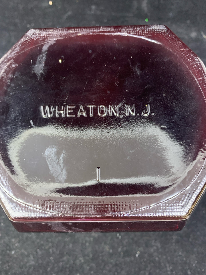 VTG CRANBERRY CANISTER.