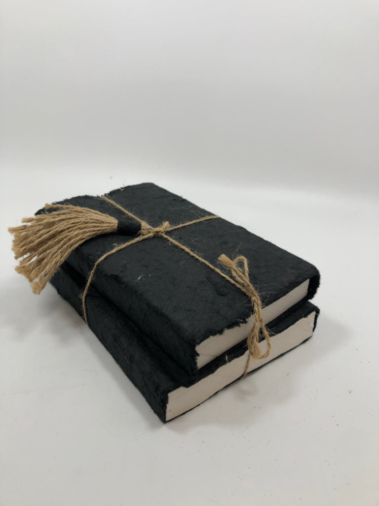 BLACK BOOK STACK DECOR.