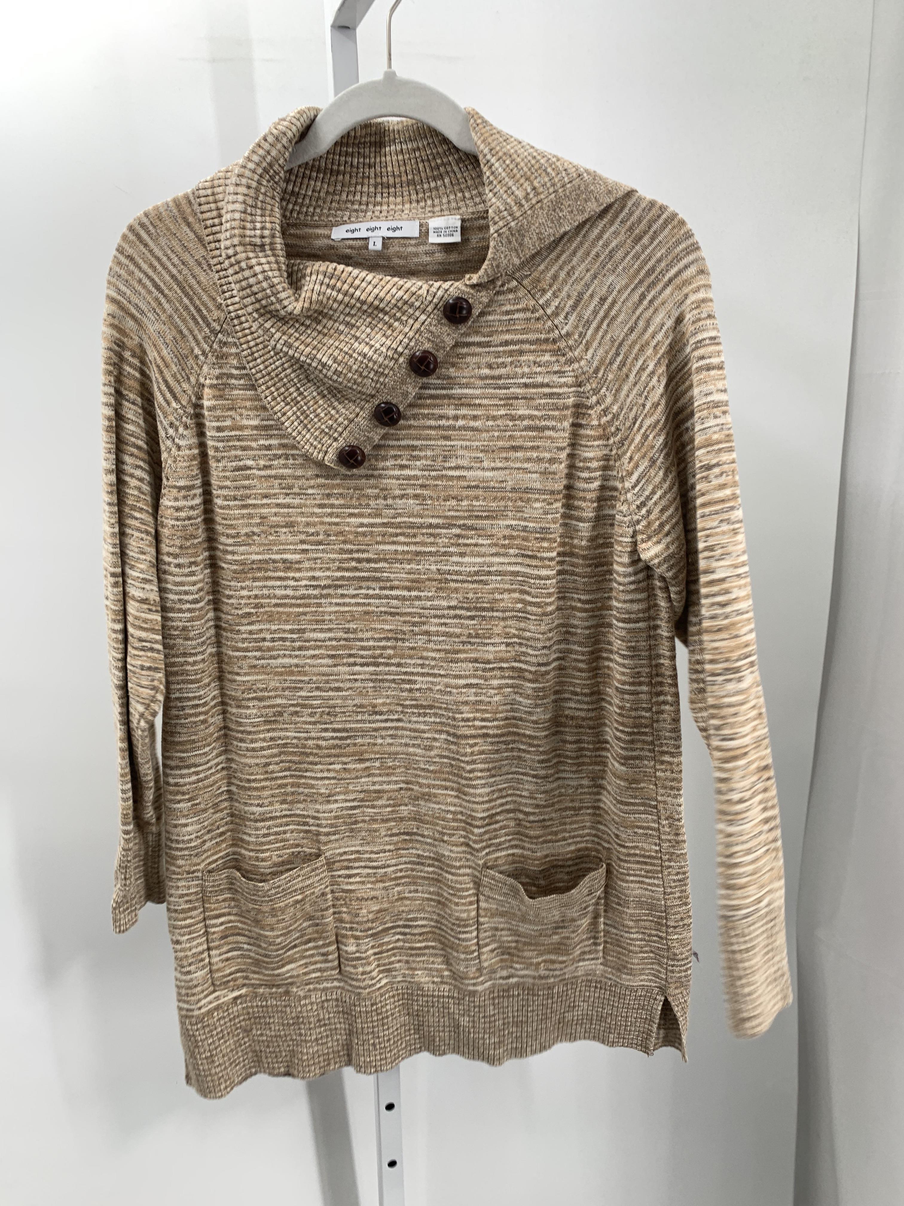 eight eight eight Size Large Misses Long Slv Sweater