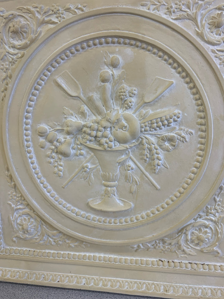 FAUX STONE PLASTER FRUIT DESIGN WALL-HANGING.