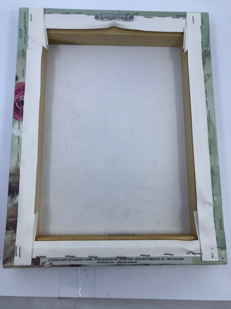 ROSE IN JARS CANVAS WALL ART.