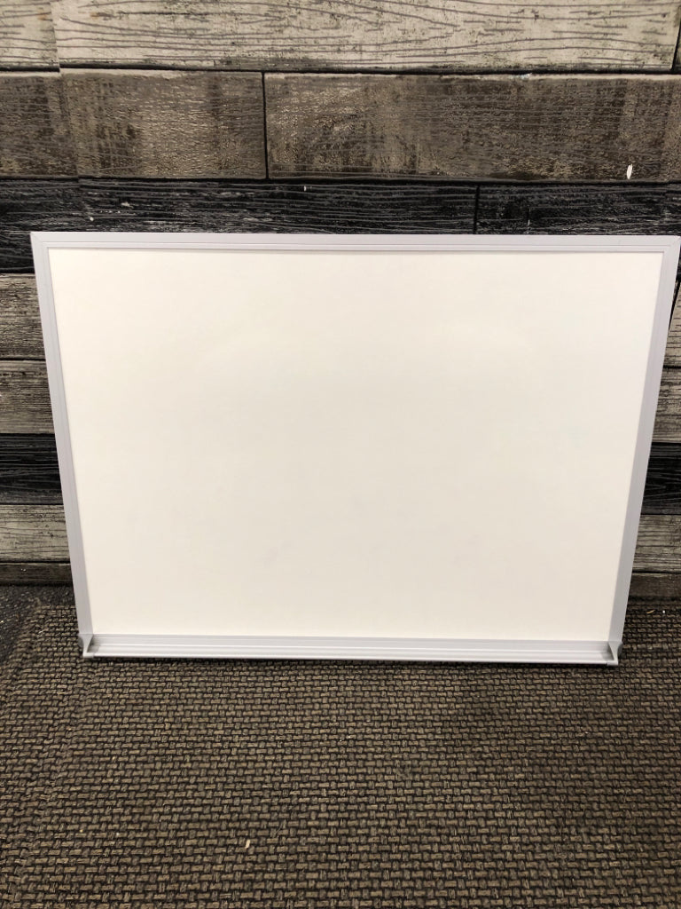HANGING WHITE BOARD W/SHELF.