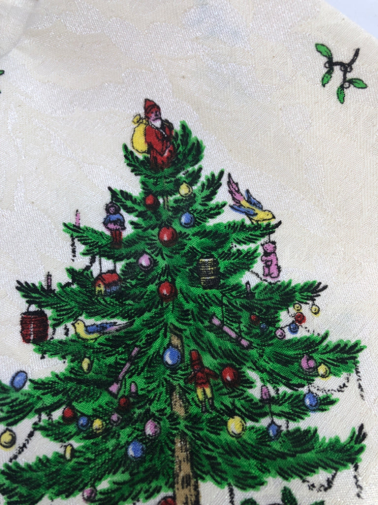 4PK SPODE XMAS TREE NAPKINS.