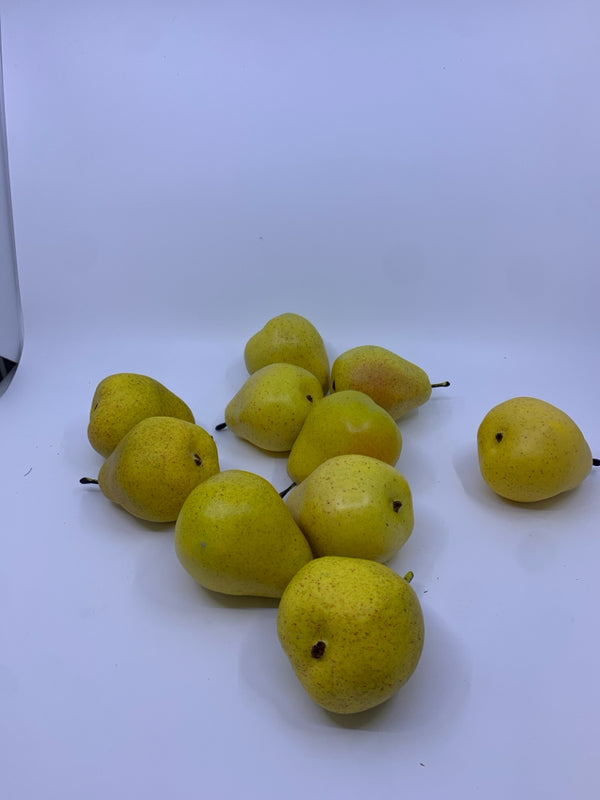 10 PACK FAUX YELLOW PEARS FILLER.