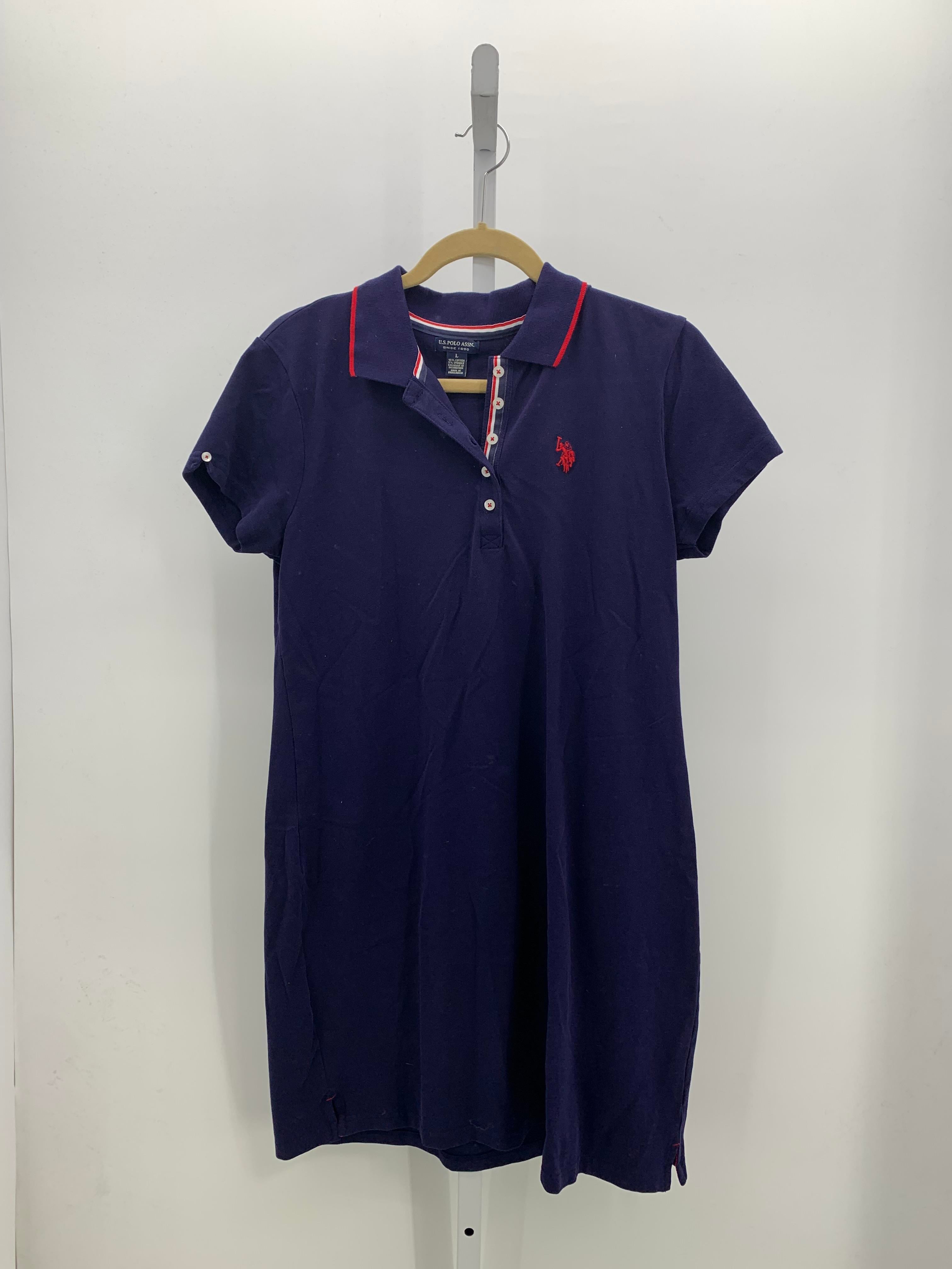 U.S. Polo Size Large Misses Short Sleeve Dress