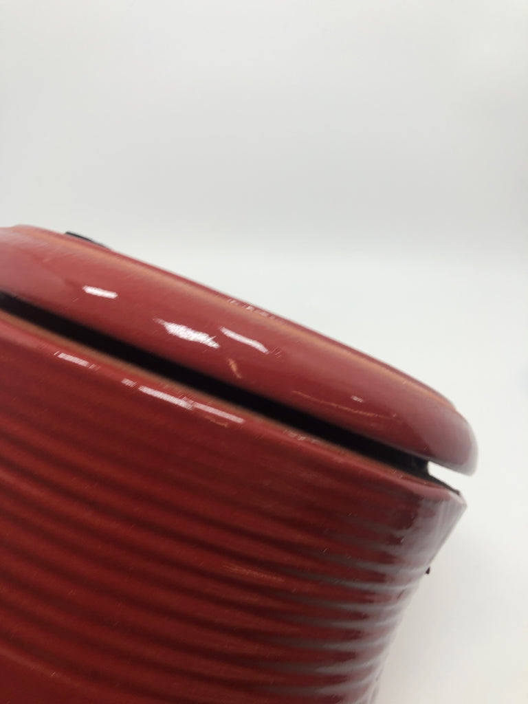 RED GLAZE TERRA COTTA PLANTER.