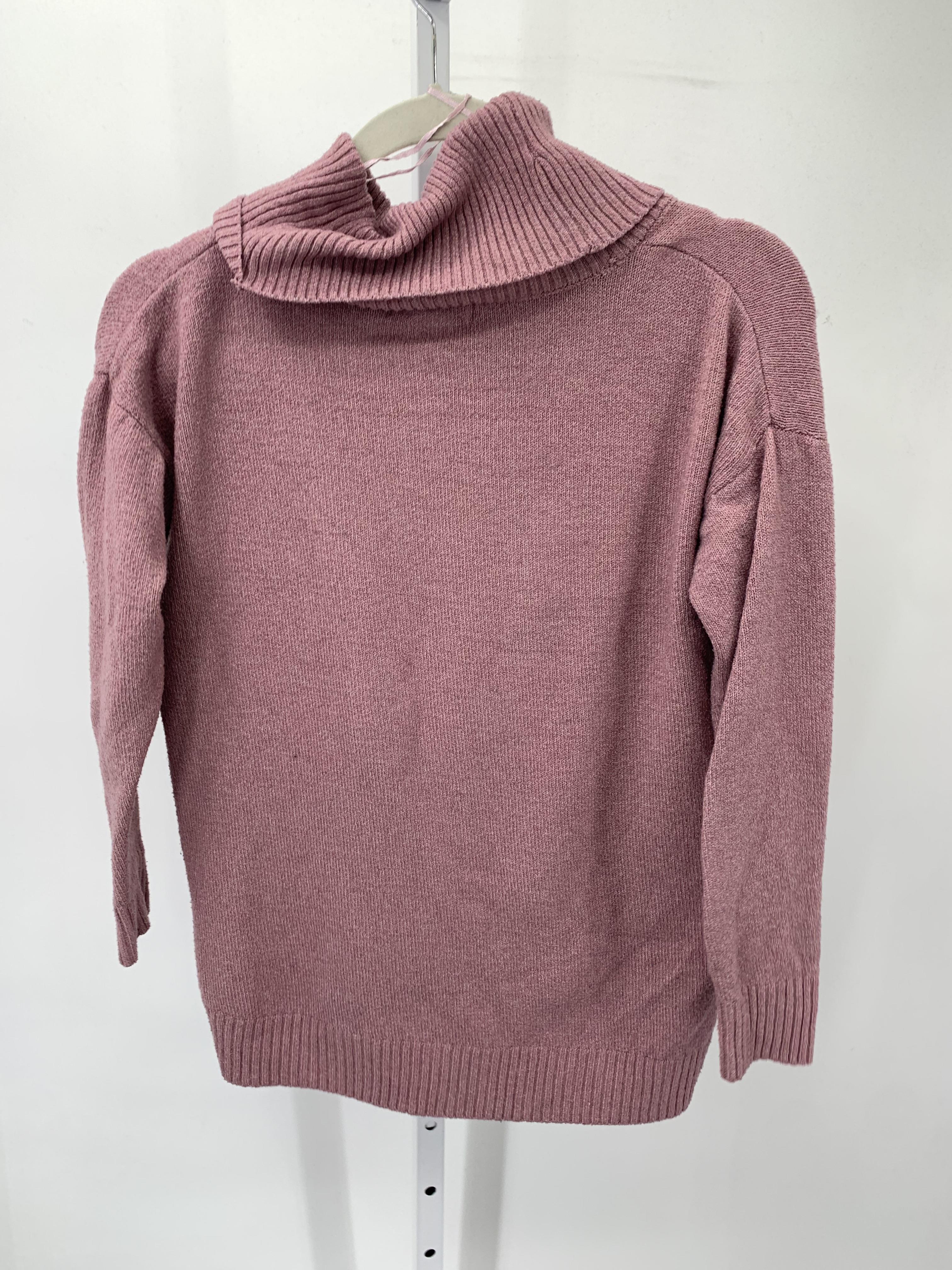 Pink Rose Size Medium Juniors Long Sleeve Sweater