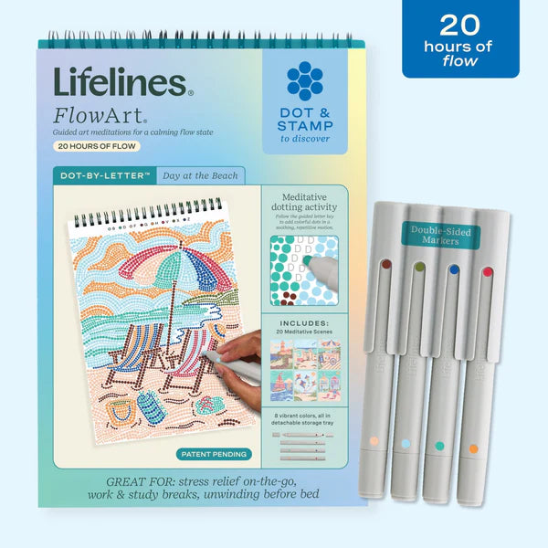 FlowArt® - Dot-By-Letter, Day at the Beach - New