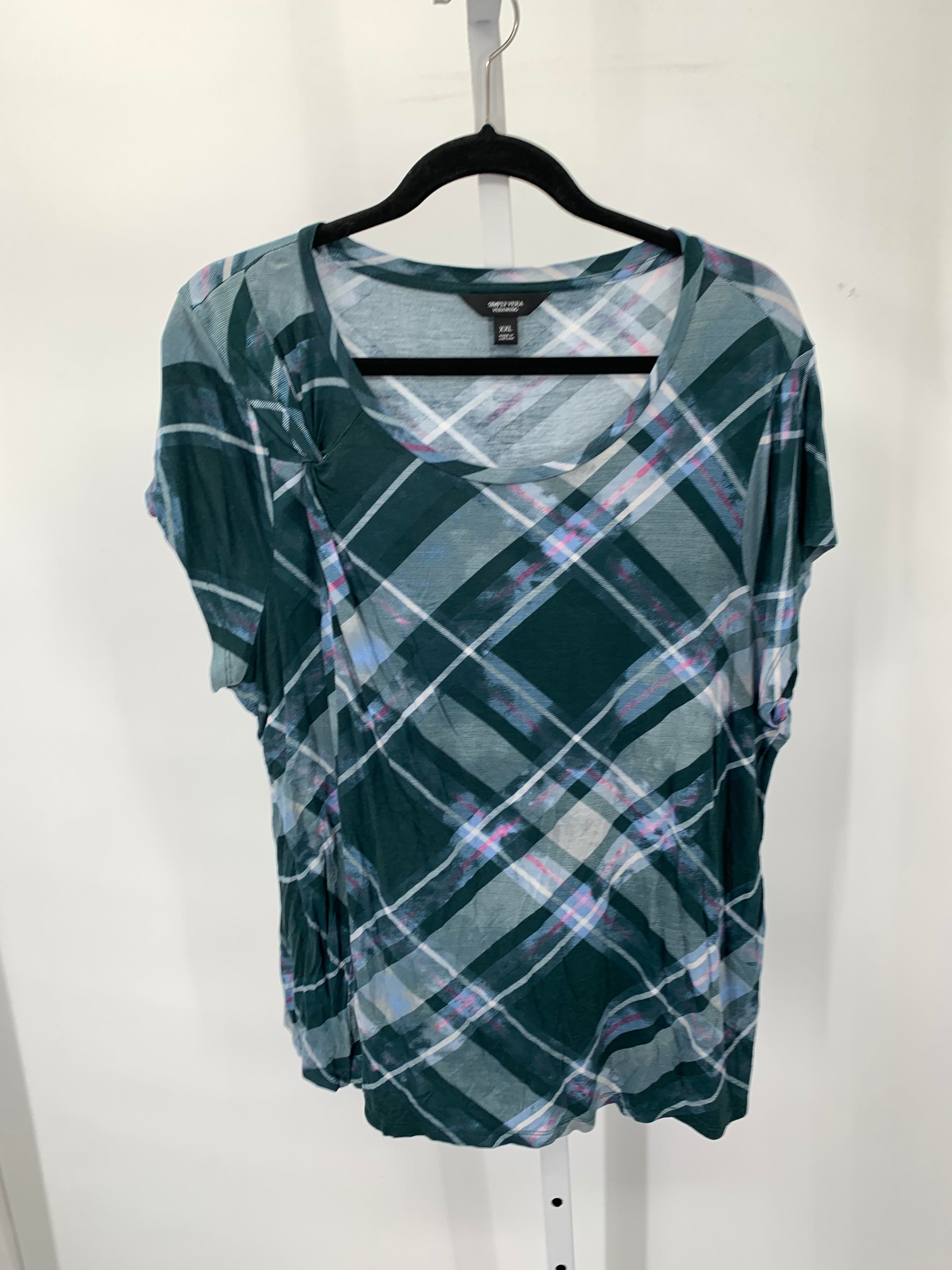 Vera Wang Size XXL Misses Short Sleeve Shirt