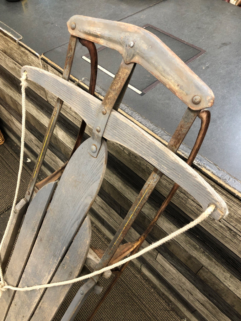 VTG BLUE FLEXIBLE FLYER DECOR SLED - PLANET JR.