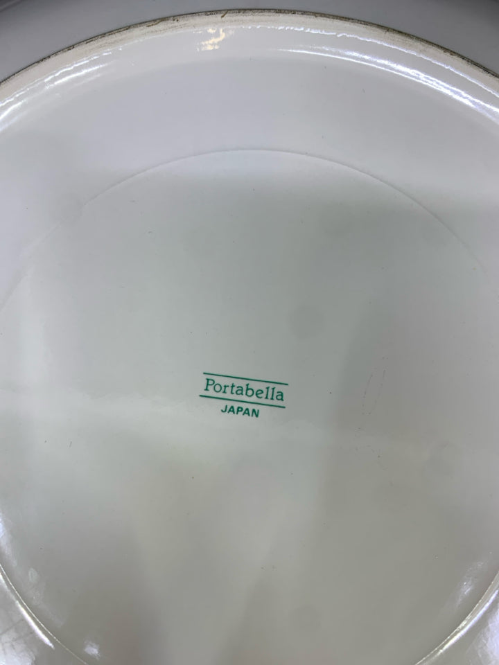 PINK GARLAND SERVING PLATE.