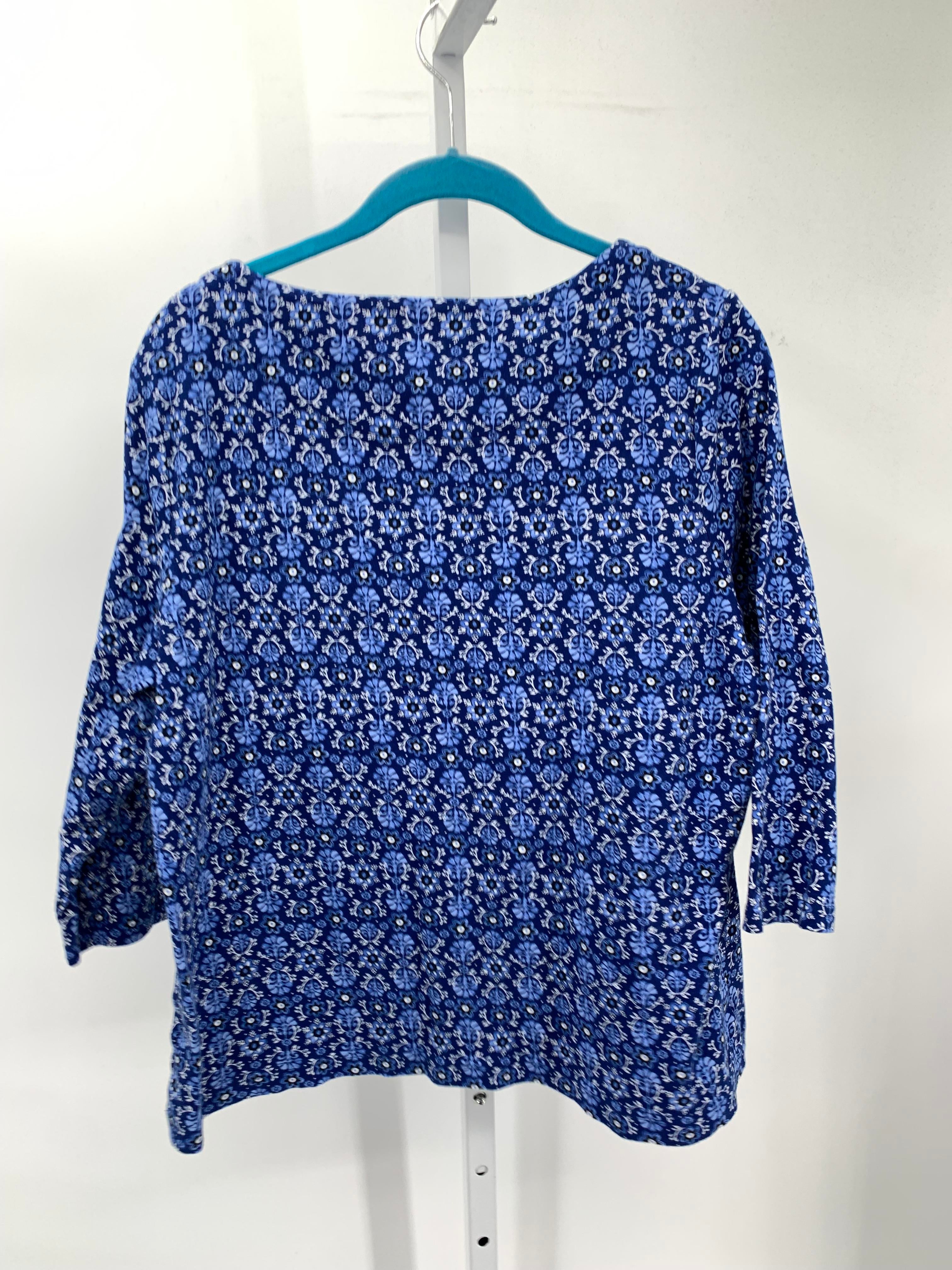 Croft & Barrow Size Large Petite Petite 3/4 Sleeve Shirt