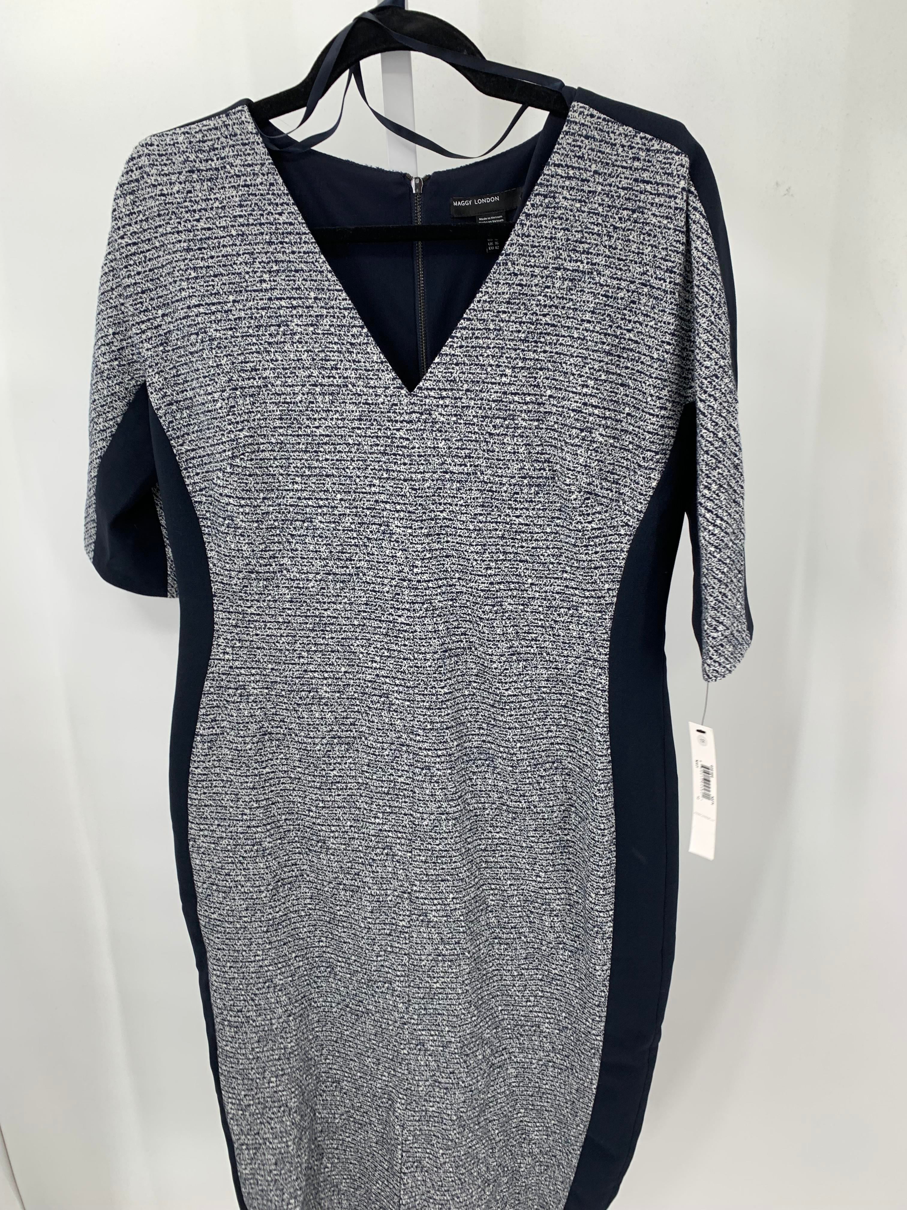 Maggy London Size 12 Misses 3/4 Sleeve Dress