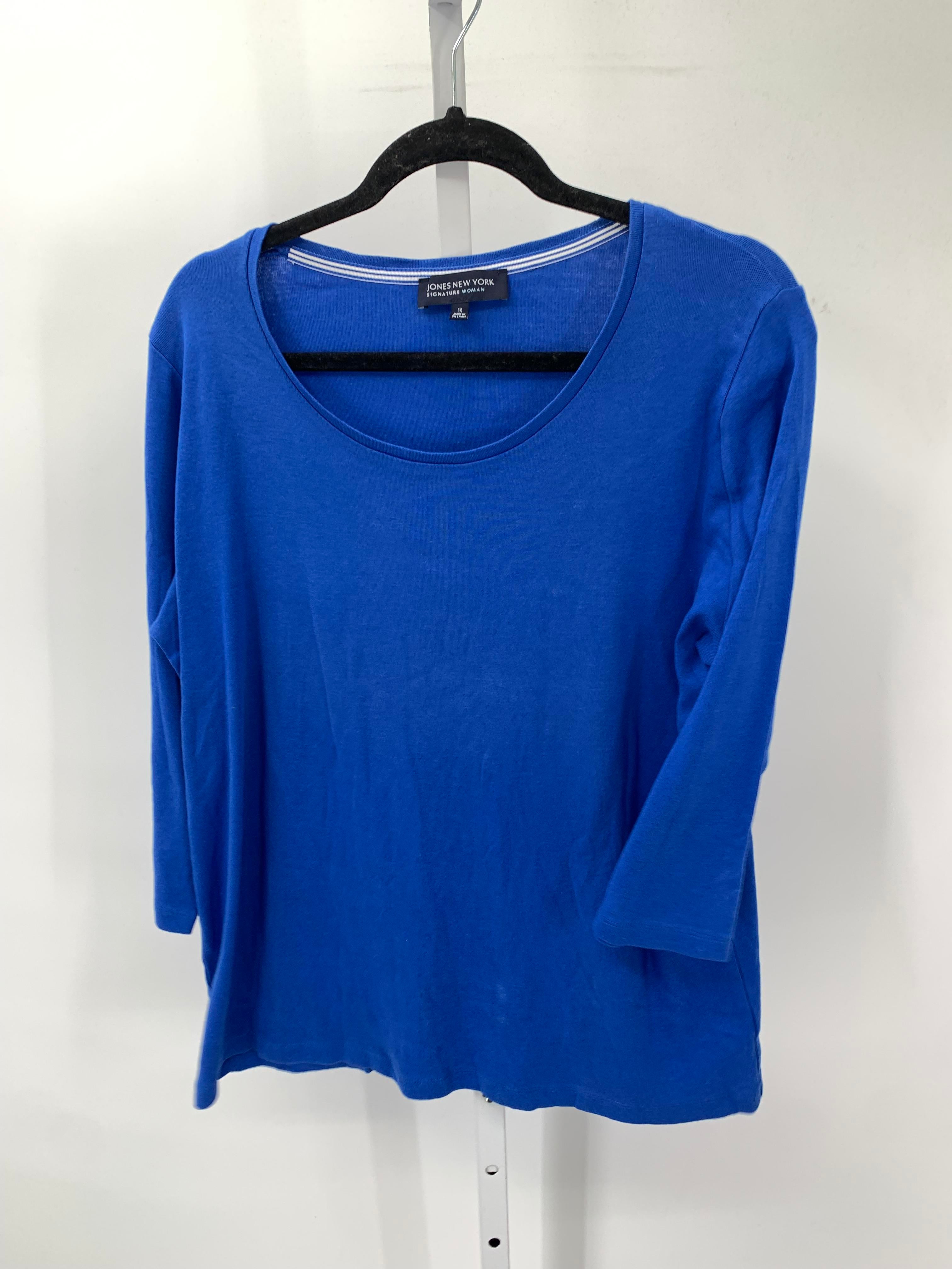 Jones New York Size 1X Womens 3/4 Sleeve Shirt