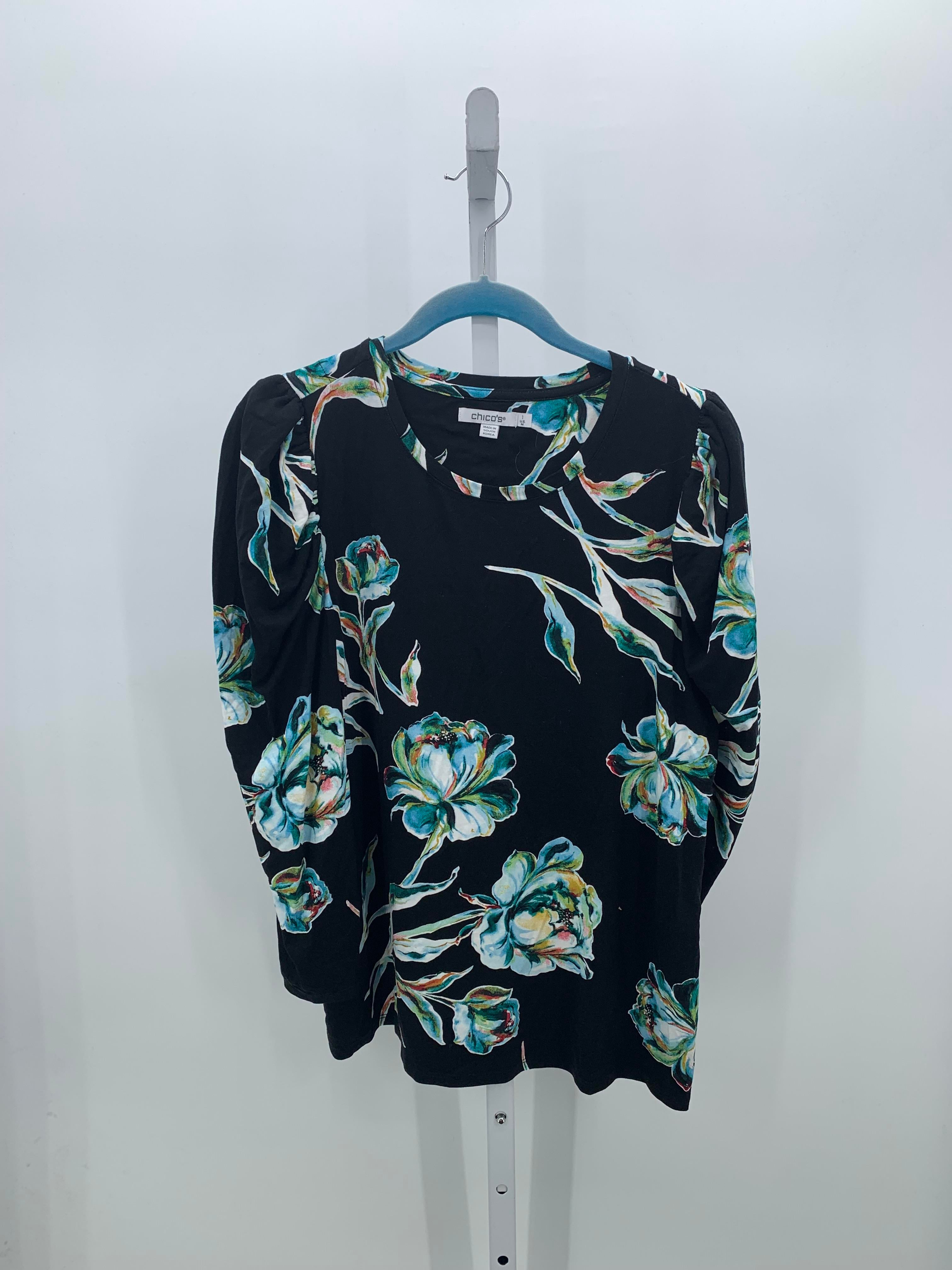 Chico's Size Medium Misses 3/4 Sleeve Shirt