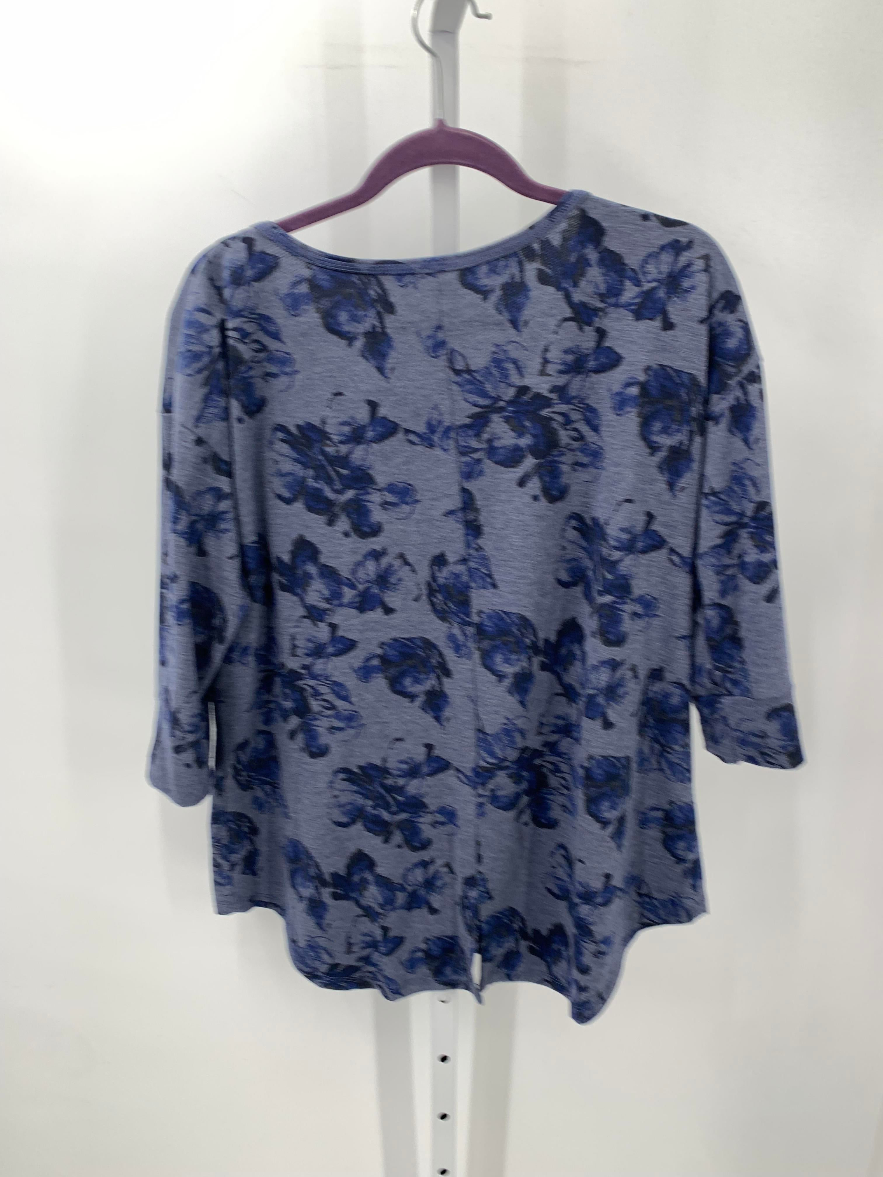 St. Johns Bay Size X Large Petite Petite 3/4 Sleeve Shirt