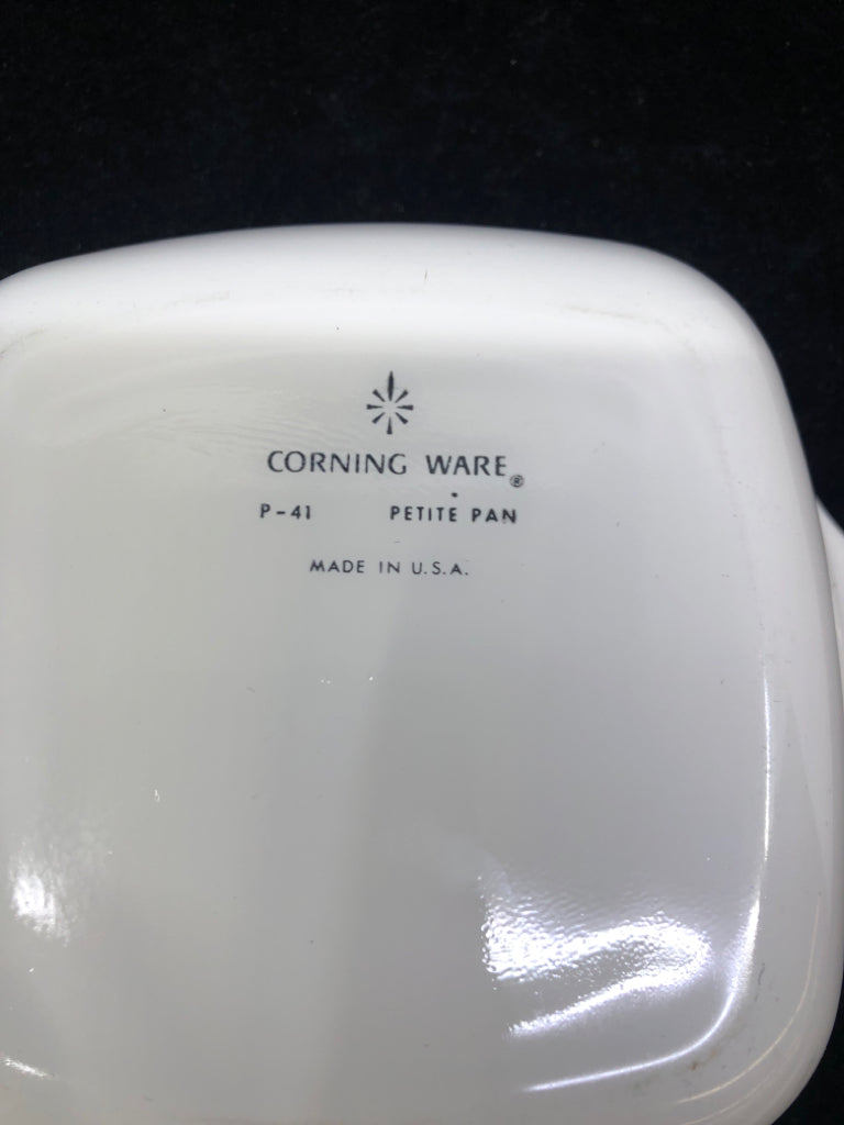PETITE PAN WHITE CORNING WARE.