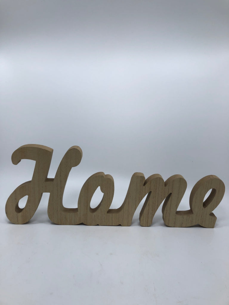 WOODEN "HOME" SIGN.