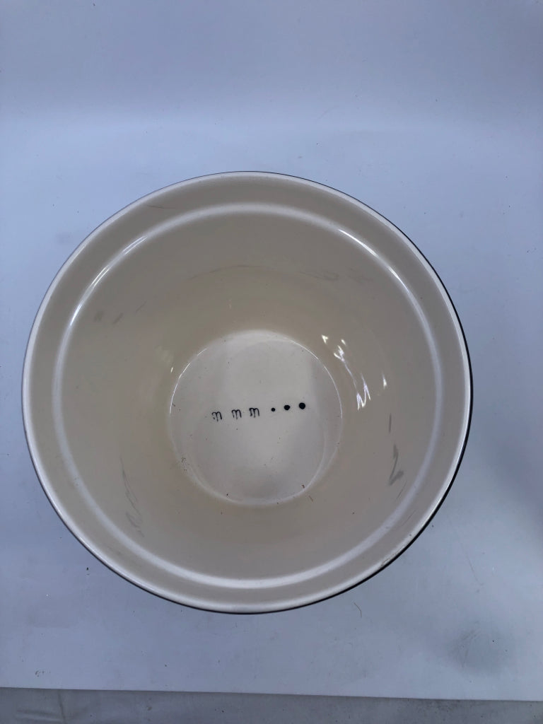 CERAMIC POPCORN BOWL.