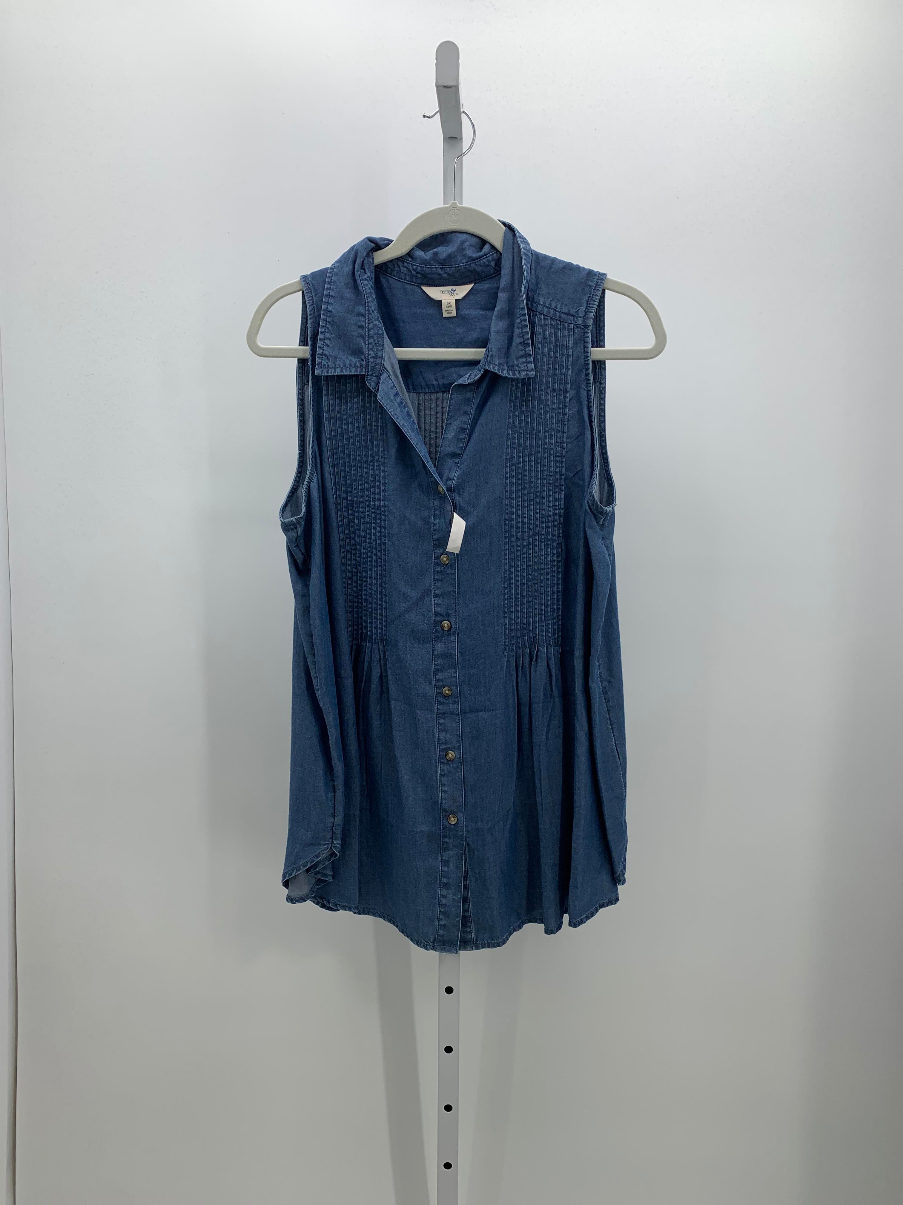 Terra & Sky Size 0X Womens Sleeveless Shirt