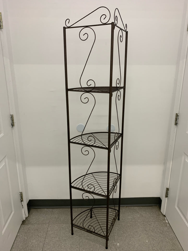 LARGE METAL CORNER SHELF.