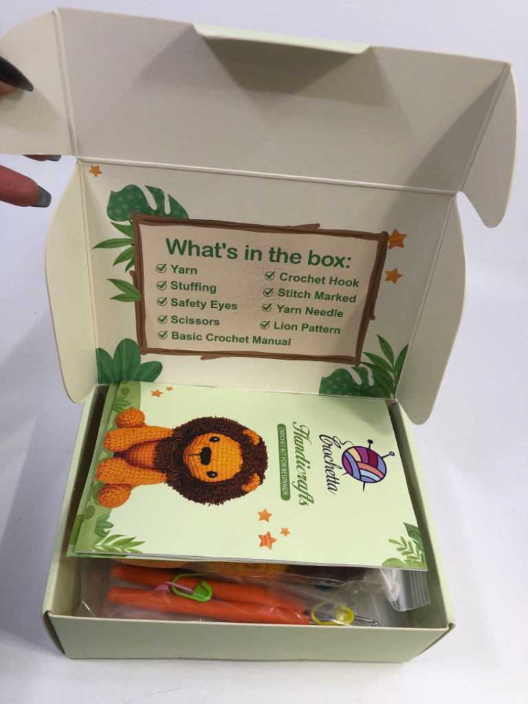 NIB CROCHET LION KIT