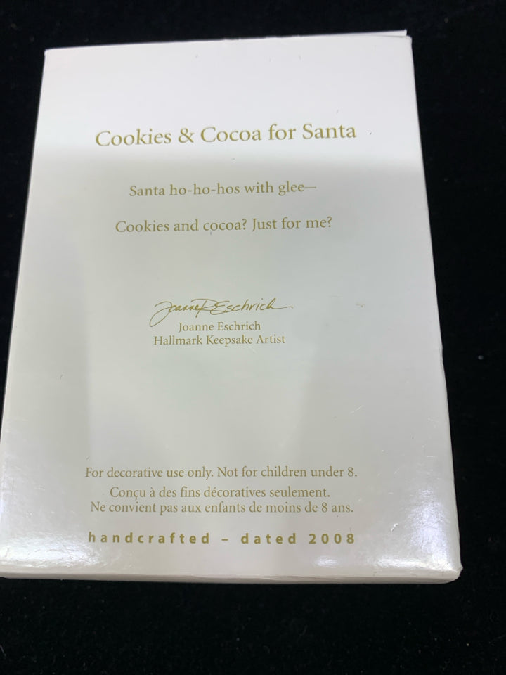 HALLMARK COOKIES AND COCOA SANTA.