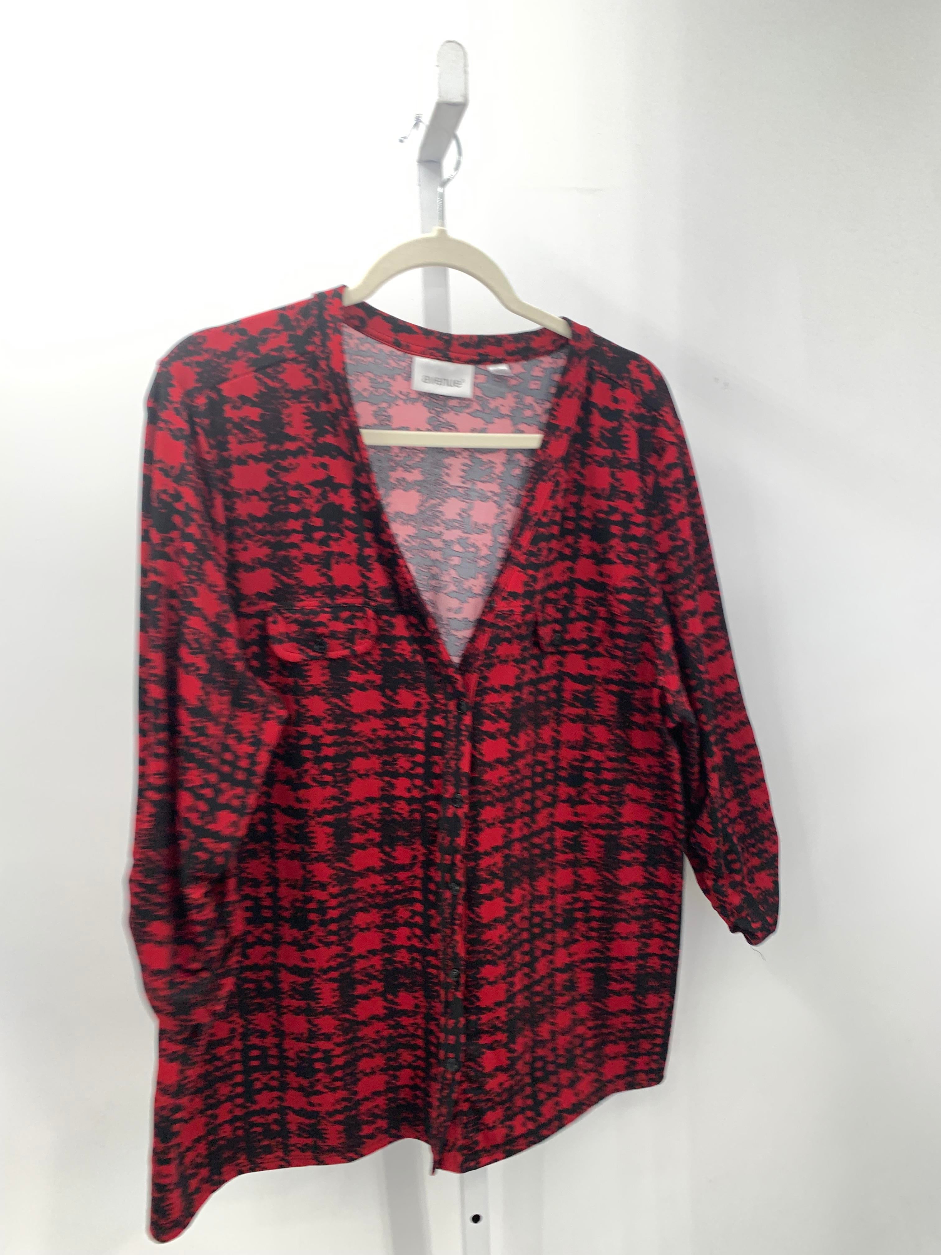 Avenue Size 18/20 W Womens 3/4 Sleeve Shirt
