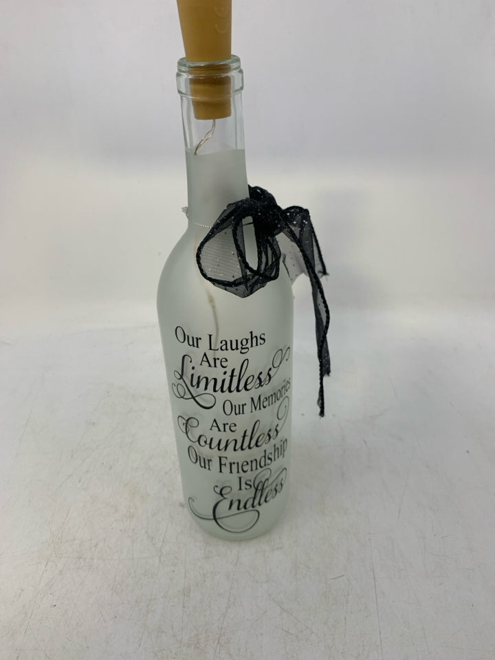 FRIENDSHIP IS LIMITLESS LIGHT UP BOTTLE