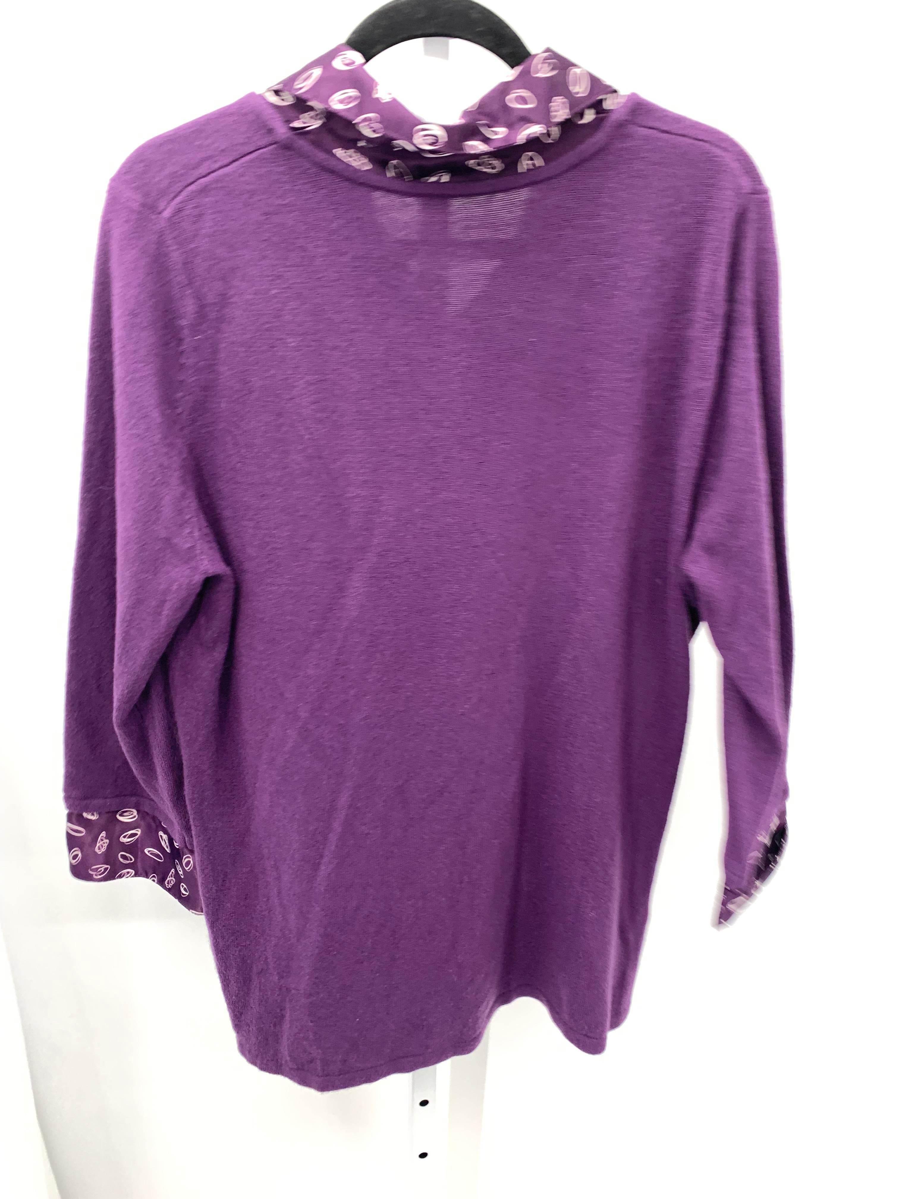 Croft & Barrow Size 1X Womens Long Slv Sweater