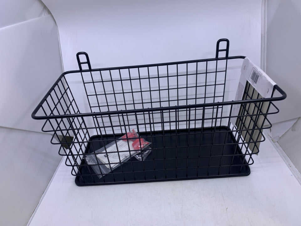 METAL BLACK GRATED SHED ORGANIZER.