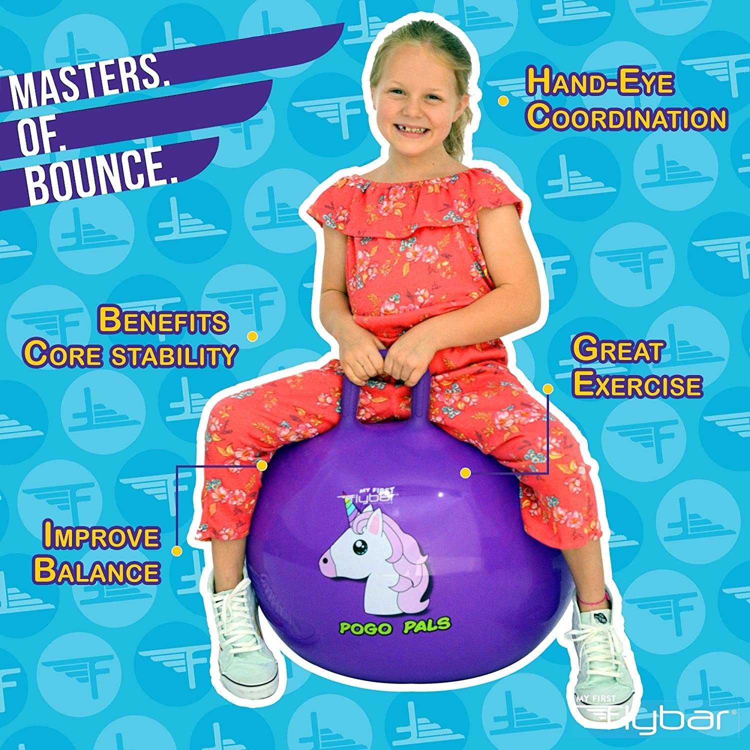 New Pogo Pals Unicorn Bouncy Hopper Ball - Small
