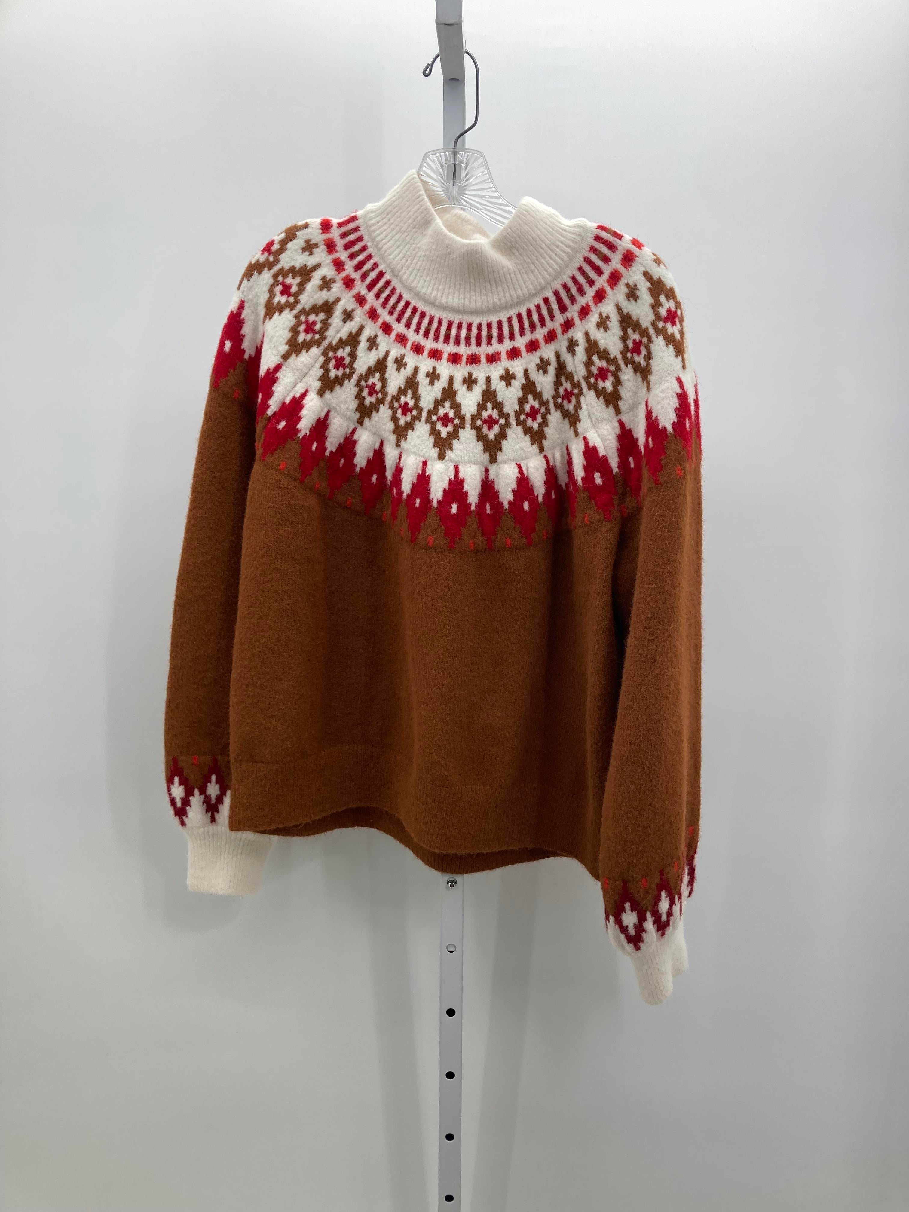 Lands End Size Medium Misses Long Slv Sweater