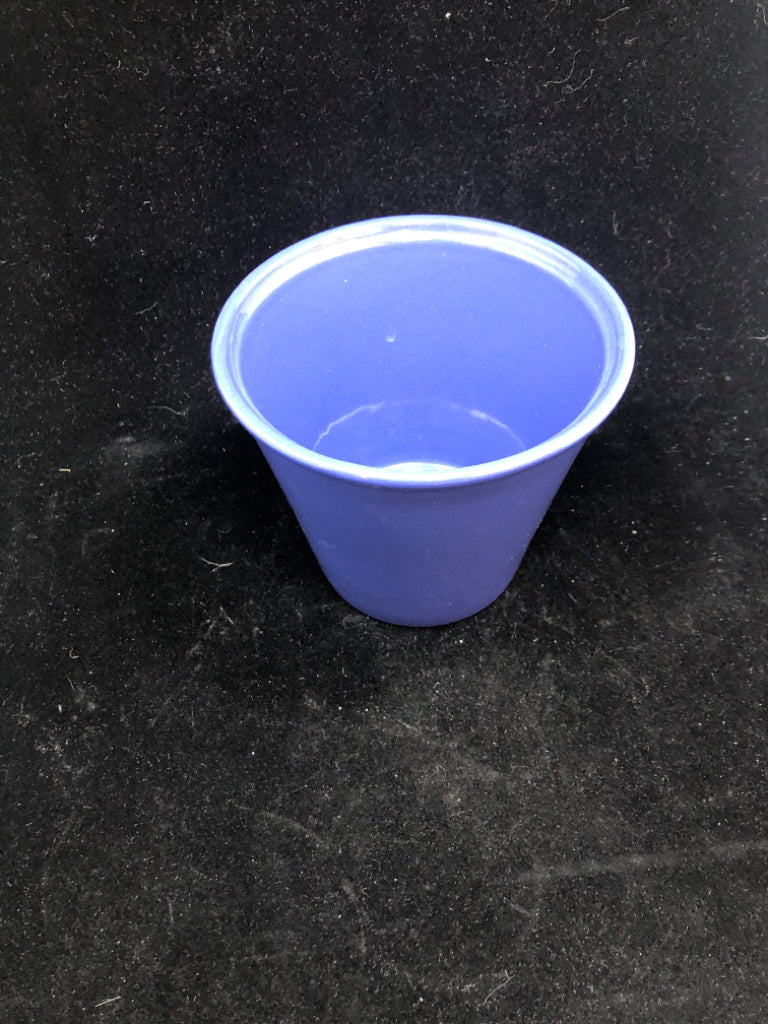 BLUE CERAMIC PLANTER.
