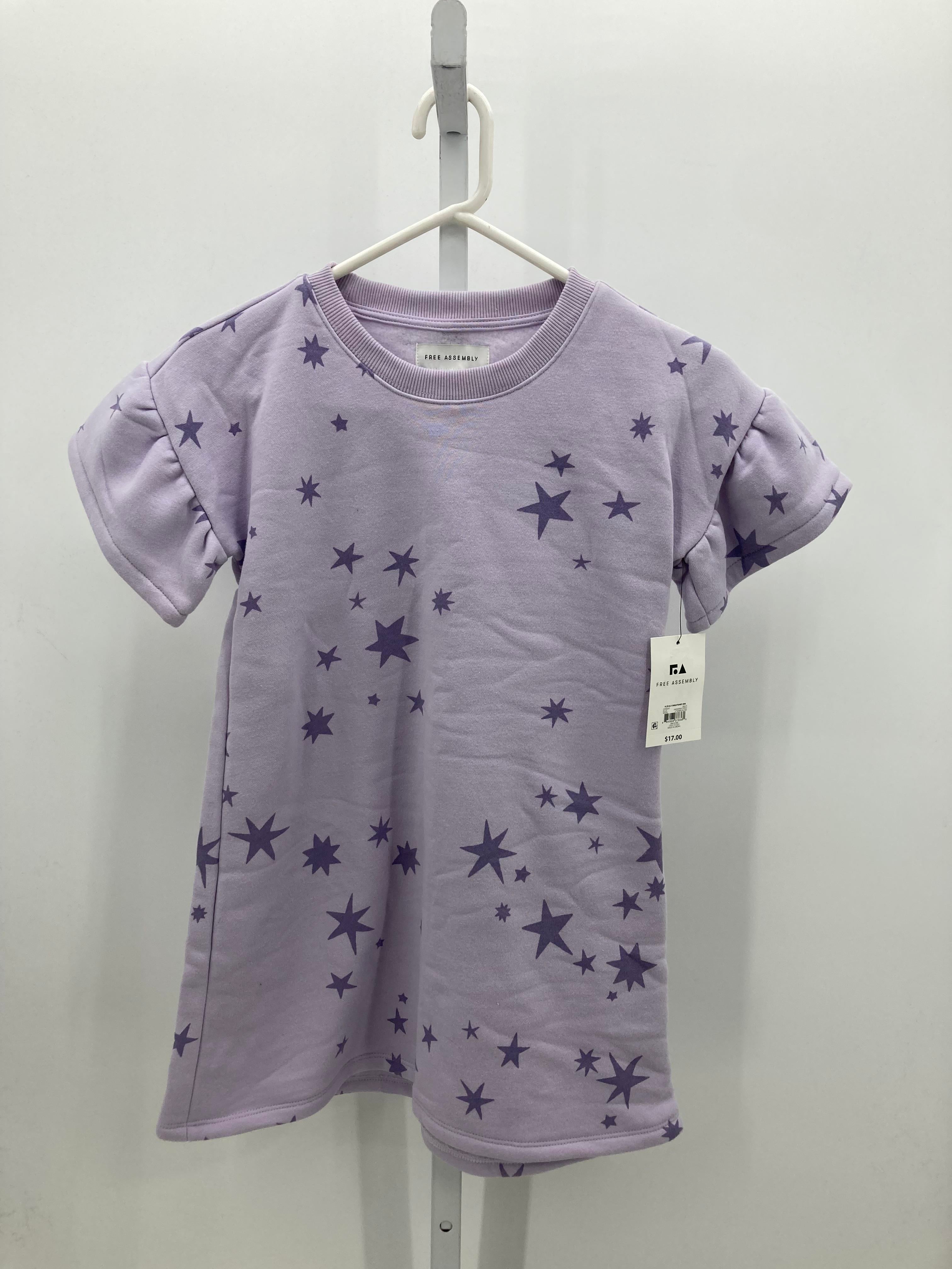 Free Assembly Size 7-8 Girls Short Sleeve Dress