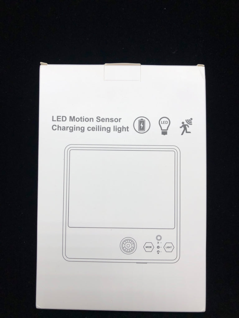 NIB LED MOTION SENSOR CHARGING CEILING LIGHT 9.