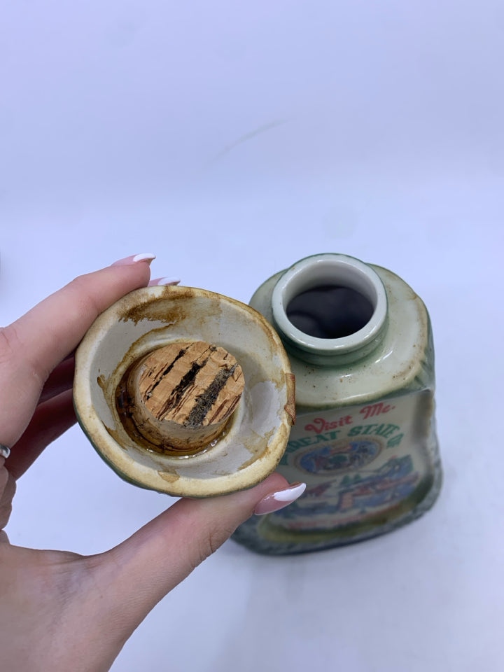 VTG MAINE JIM BEAM WHISKEY EMPTY DECANTER.