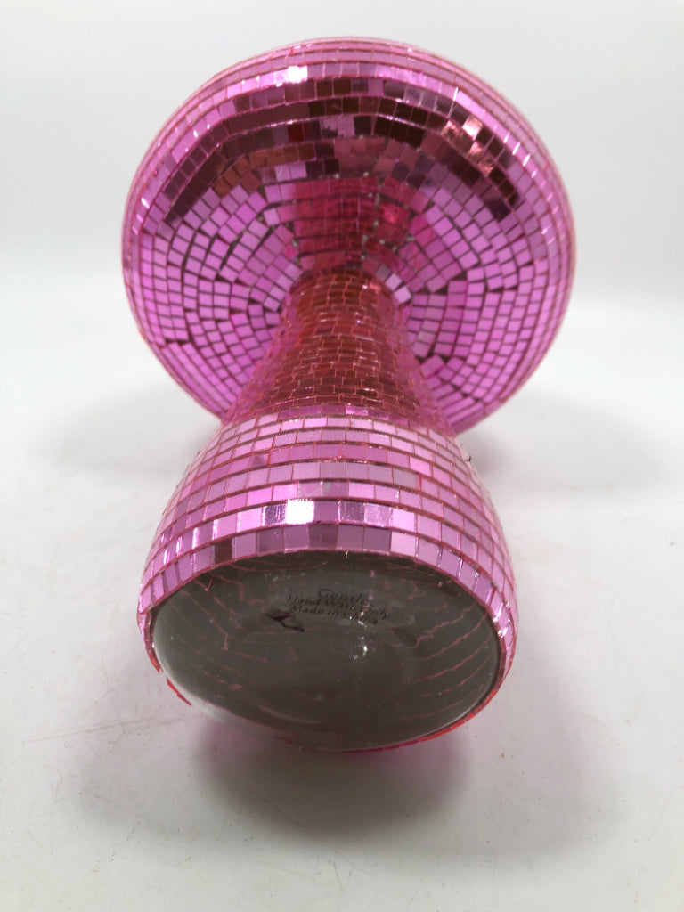 PINK DISCO MUSHROOM DECOR.