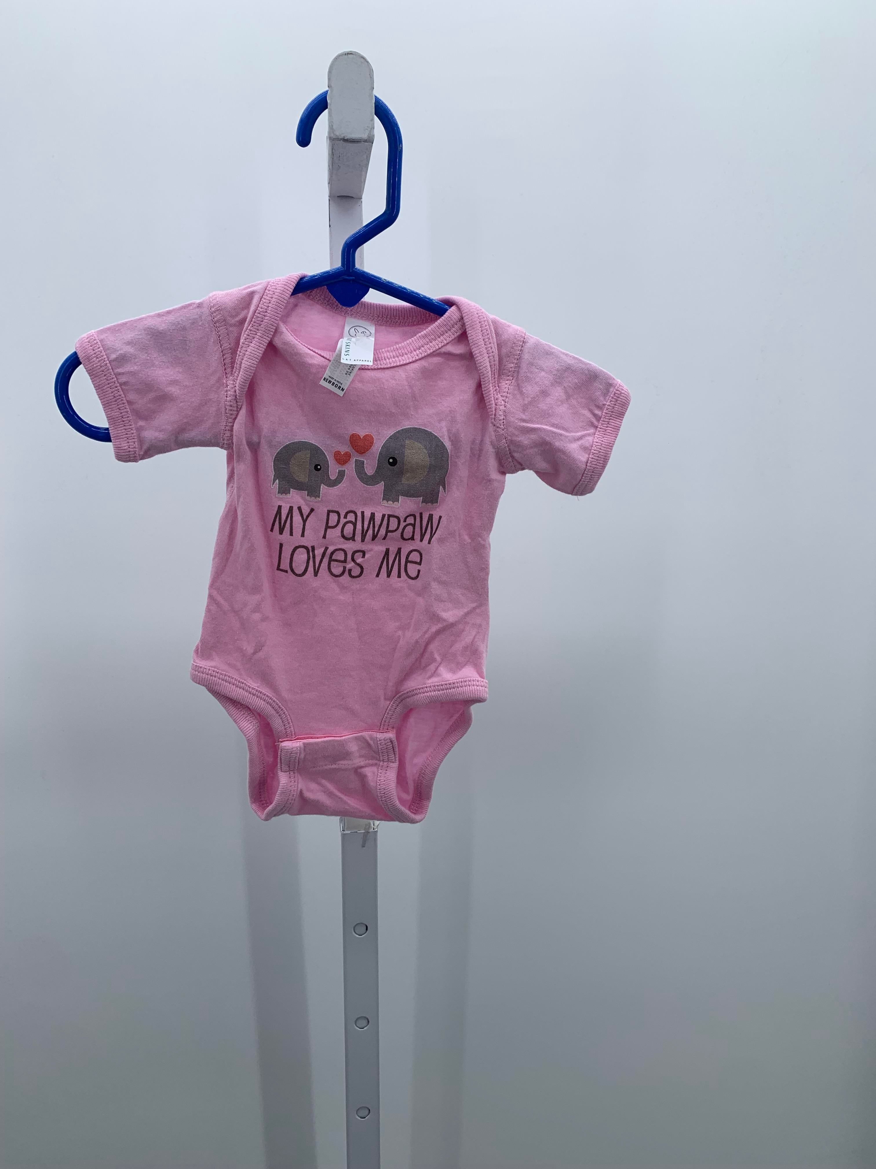 Rabbit Skins Size Newborn Girls Short Sleeve Shirt