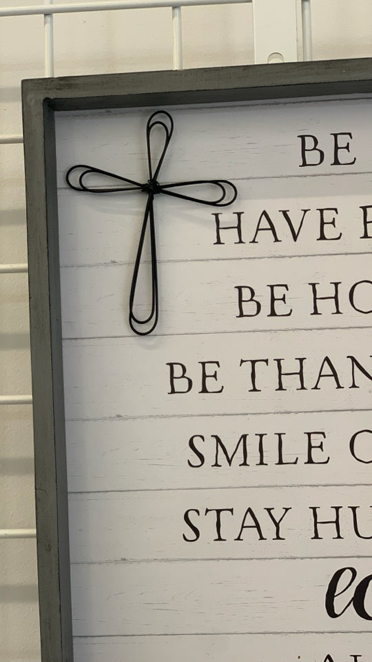 BE KIND HAVE FAITH WOOD WALL SIGN.